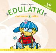 Edulatki. Ćwiczenia 3-latka. Autor: Dominika Bylica. Dadada.pl Okładka książki Edulatki. Ćwiczenia 3-latka