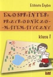 Ekosprinter przyrodniczo-matematyczny. Autor: Elżbieta Dędza. Dadada.pl Okładka książki Ekosprinter przyrodniczo-matematyczny