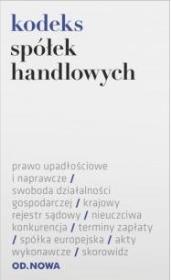 Kodeks spółek handlowych. Autor: Agnieszka Kaszok. Dadada.pl Okładka książki Kodeks spółek handlowych