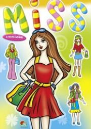 Kolorowanka Miss z naklejkami. Autor: praca zbiorowa. Dadada.pl Okładka książki Kolorowanka Miss z naklejkami