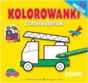 Okładka książki Kolorowanki z grubym obrysem. Pojazdy