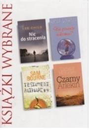 Książki wybrane: Nic do stracenia, Nie powiesz nikomu?, Testament patriarchy, Czarny Arlekin. Autor: L.Child S. Kinsella S. Bourne T. McKinley. Dadada.pl Okładka książki Książki wybrane: Nic do stracenia, Nie powiesz nikomu?, Testament patriarchy, Czarny Arlekin