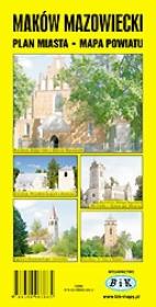 Okładka książki Maków Mazowiecki. Plan miasta z Mapą Powiatu