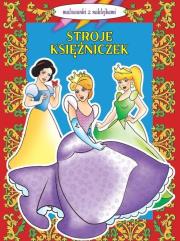 Okładka książki Malowanki z naklejkami. Stroje księżniczek