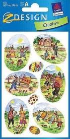 Okładka książki Naklejki Wielkanocne papierowe - Jajka