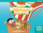 Our Discovery Island Starter SB+WB LONGMAN. Autor: Leone Dyson, Katarzyna Pogłodzińska, Tessa Lochowski. Dadada.pl Okładka książki Our Discovery Island Starter SB+WB LONGMAN