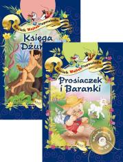 Pakiet. Bociek Wojtek opowiada. Księga dżungli + Prosiaczek i baranki. Autor: praca zbiorowa. Dadada.pl Okładka książki Pakiet. Bociek Wojtek opowiada. Księga dżungli + Prosiaczek i baranki
