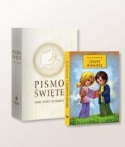 Pismo Święte białe + Zeszyt w Kratkę- pakiet. Autor: praca zbiorowa. Dadada.pl Okładka książki Pismo Święte białe + Zeszyt w Kratkę- pakiet