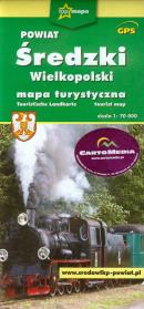 Powiat Średzki Wielkopolski mapa turystyczna. Autor: praca zbiorowa. Dadada.pl Okładka książki Powiat Średzki Wielkopolski mapa turystyczna