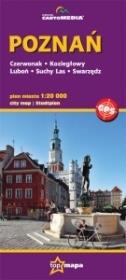 Poznań - plan miasta i okolic. Wydawca: Pietruska & Mierkiewicz. Dadada.pl Opakowanie Poznań - plan miasta i okolic