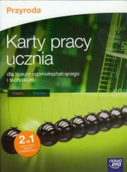 Okładka książki Przyroda Karty pracy ucznia Fizyka chemia liceum, technikum
