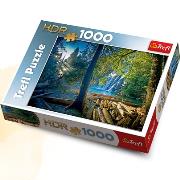Okładka książki Puzzle 1000 HDR Tajemniczy las TREFL