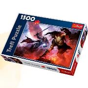 Okładka książki Puzzle 1500 Odwieczna walka dobra ze złem TREFL