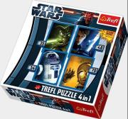 Okładka książki Puzzle 4w1 Clone Wars TREFL