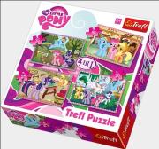 Okładka książki Puzzle 4w1 Mix My little Pony. Wakacje kucyków