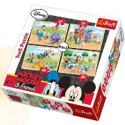 Okładka książki Puzzle 4w1 Na farmie TREFL