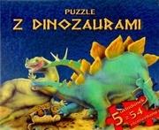 Puzzle z dinozaurami niebieska. Autor: Bronisław Jakubowski (tłum.). Dadada.pl Okładka książki Puzzle z dinozaurami niebieska
