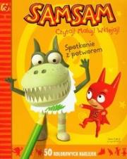 SamSam Czytaj! Maluj! Wklejaj! Spotkanie z potworem. Autor: praca zbiorowa. Dadada.pl Okładka książki SamSam Czytaj! Maluj! Wklejaj! Spotkanie z potworem