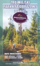Okładka książki Trójmiejski Park Krajobrazowy cz płn i płd Mapa dwustronna 1:25 000