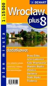 Okładka książki Wrocław +8. Plan miasta