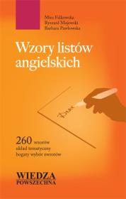 Wzory listów angielskich. Autor: Mira Falkowska Ryszard Majewsk. Dadada.pl Okładka książki Wzory listów angielskich