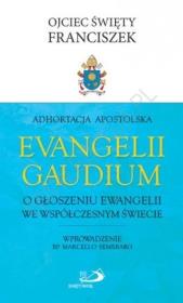 Okładka książki Adhortacja ''Evangelii Gaudium''. O głoszeniu Ewangelii we współczesnym świecie