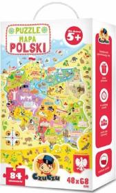 CzuCzu Puzzle 84 Mapa Polski. Wydawca: Bright Junior Media. Dadada.pl Opakowanie CzuCzu Puzzle 84 Mapa Polski