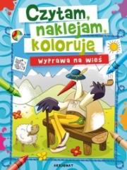 Okładka książki Czytam, naklejam, koloruję. Wyprawa na wieś