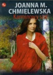 Karminowy szal. Autor: Joanna Chmielewska. Dadada.pl Okładka książki Karminowy szal
