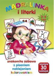 Okładka książki Kolorowanka edukacyjna A4 -8 sztuk Mądralinka (z naklejkami)