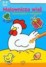 Okładka książki Kolorowanka z naklejkami - Malownicza wieś