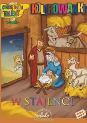 Kolorowanki-W stajence. Autor: Sadowska Beata. Dadada.pl Okładka książki Kolorowanki-W stajence