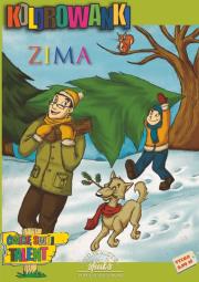 Kolorowanki-Zima. Autor: Sadowska Beata. Dadada.pl Okładka książki Kolorowanki-Zima
