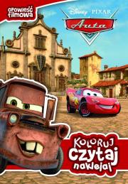 Koloruj, czytaj, naklejaj - Auta. Autor: Opracowanie zbiorowe. Dadada.pl Okładka książki Koloruj, czytaj, naklejaj - Auta
