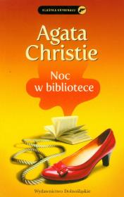 Noc w bibliotece. Autor: Agatha Christie. Dadada.pl Okładka książki Noc w bibliotece