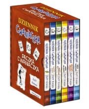 Paczka cwaniaczka. Tom I-VI. Autor: Jeff Kinney. Dadada.pl Okładka książki Paczka cwaniaczka. Tom I-VI