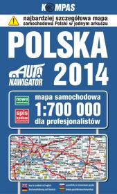 Polska Mapa Samochodowa Dla Profesjonalistów 1:700. Autor: praca zbiorowa. Dadada.pl Okładka książki Polska Mapa Samochodowa Dla Profesjonalistów 1:700