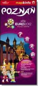Okładka książki Poznań mapa i miniprzewodnik EURO 2012 (wersja angielska)laminowana