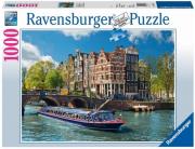 Okładka książki Puzzle 1000 Kanał wodny Amsterdam