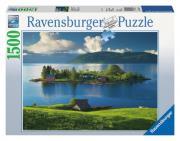 Okładka książki Puzzle 1500 Wyspa w Norwegii