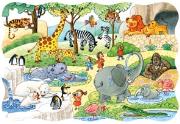 Okładka książki Puzzle 20 maxi - At the Zoo CASTOR
