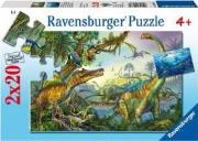 Okładka książki Puzzle 2X20 Prehistoryczne potwory