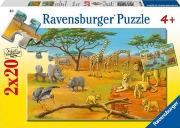 Okładka książki Puzzle 2X20 W dziczy