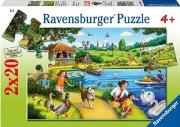 Okładka książki Puzzle 2X20 Zabawa w parku