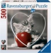 Okładka książki Puzzle 500 Śpiący kotek