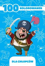 Okładka książki 100 kolorowanek dla chłopców
