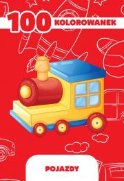 Okładka książki 100 kolorowanek pojazdy