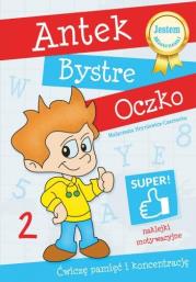 Antek Bystre Oczko 2. Ćwiczę pamięć .... Autor: Hryniewicz-Czarnecka Małgorzata. Dadada.pl Okładka książki Antek Bystre Oczko 2. Ćwiczę pamięć ...