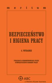 Bezpieczeństwo i Higiena Pracy Meritum. Autor: B. Wawrzyńczak-Jędryka. Dadada.pl Okładka książki Bezpieczeństwo i Higiena Pracy Meritum