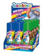 Klej znikający w sztyfcie 12 g BAMBINO mix kolorów. Wydawca: ST.MAJEWSKI. Dadada.pl Opakowanie Klej znikający w sztyfcie 12 g BAMBINO mix kolorów
